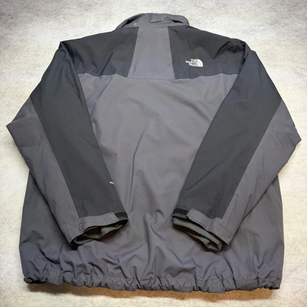 The North Face HyVent Triclimate 3 In 1 Jacket Mens XL Gray Black Fleece Lined